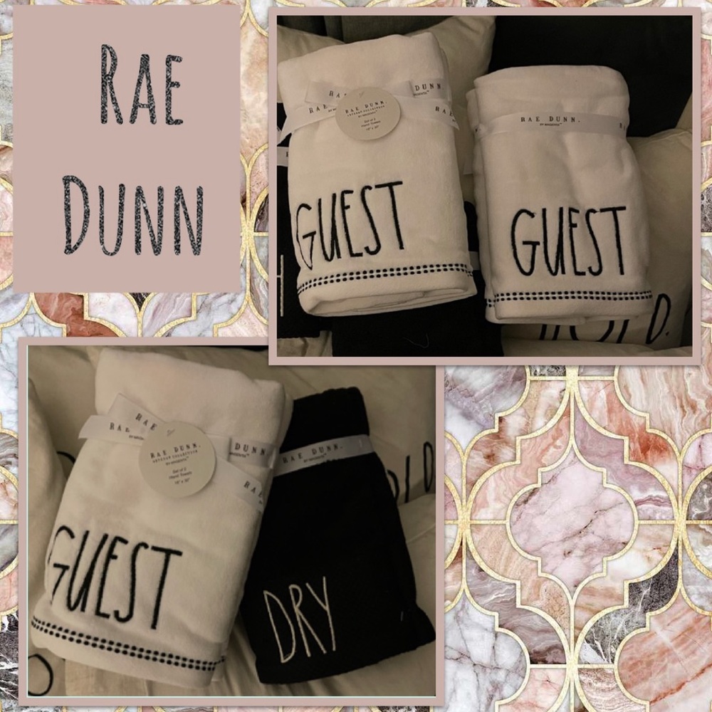 Rae Dunn Hand Towel Set (4).   NWT!!